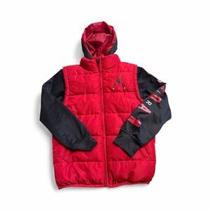 Nike | Air Jordan Red+ Black Layered Look